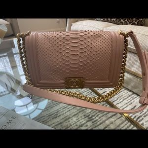 Chanel medium python boyfriend bag